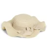 Clearance Gifi Capeline ondulée beige ruban floral papier Ø40cm