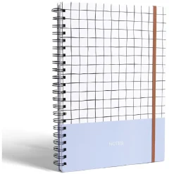 Carnet spirale A4 avec élastique 21x29cm couverture quadrillée 200 pages*Gifi New
