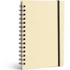 Carnet spirale A5 avec élastique 15x21cm couverture kraft 60 pages*Gifi Best