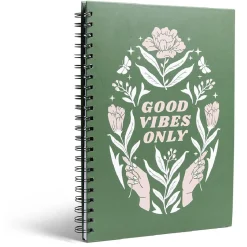 Carnet spirale A4 à lignes Good Vibes Only 200 pages*Gifi Sale