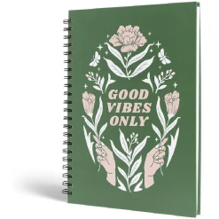 Carnet spirale A4 à lignes Good Vibes Only 200 pages*Gifi Sale
