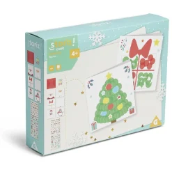 Gifi Carte de Noël x6 à confectionner avec tampons et stickers