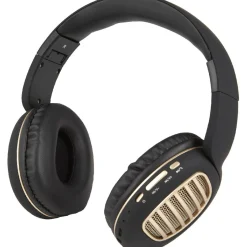 Casque vintage Bluetooth noir doré*Gifi Best