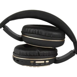 Casque vintage Bluetooth noir doré*Gifi Best