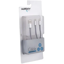 Câble 2 en 1 gris pour IPHONE*Gifi Clearance