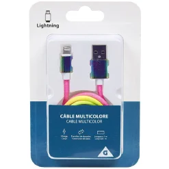 Câble lightning multicolore Iphone charge et transfert de données*Gifi Best