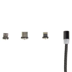 Câble USB magnétique 3en1 USB-C microUSB lightning 1m*Gifi New