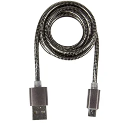 Câble USB vers micro USB métal Noir charge rapide*Gifi Sale