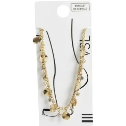 Clearance Gifi Chaîne de cheville avec strass et pastilles dorées