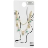 Discount Gifi Chaîne de cheville 2 rangs pampilles feuilles dorées et perles vertes