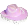 Clearance Gifi Chapeau de cowboy à franges rose ou blanc