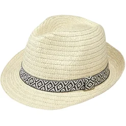 Sale Gifi Chapeau été beige avec ruban