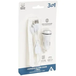 Gifi Chargeur allume cigare 3 en 1