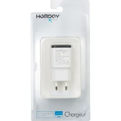 Chargeur prise USB blanc*Gifi Sale
