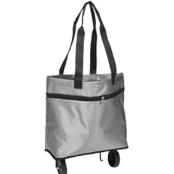 Gifi Chariot de course cabas 2-en-1 gris