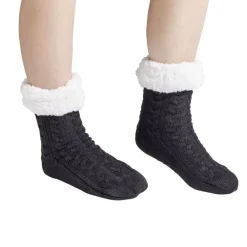Clearance Gifi Chaussettes d'intérieur doublées peluche rose TU