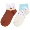 Gifi Chaussettes dépareillées basses motif glace marron/bleu - T36/40