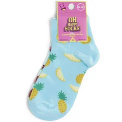 Hot Gifi Chaussettes dépareillées basses motif pastèque/ananas - T36/40
