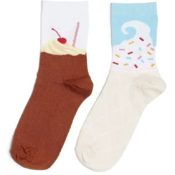 New Gifi Chaussettes dépareillées motif glace marron/bleu - T36/40