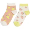 Online Gifi Chaussettes dépareillées motif citron/pêche - T36/40