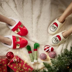 Discount Gifi Chaussettes Noël mixte motif sucre d'orge rouges et blanches T36 à 45