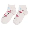 New Gifi Chaussettes originales basses motif flamant rose - T36/40