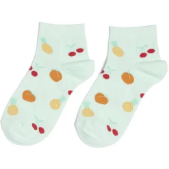 Gifi Chaussettes originales basses motif pêche/ananas/cerise - T36/40