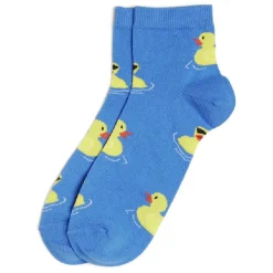 Hot Gifi Chaussettes originales basses motif poussin bleu/jaune - T41/45