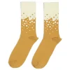 Hot Gifi Chaussettes originales motif pois jaune/beige - T41/45