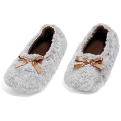 Best Gifi Chaussons ballerines femme de Noël gris