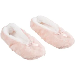 Clearance Gifi Chaussons ballerines polyester rose - T36 à 41