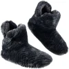 Discount Gifi Chaussons bottes adulte fourrés uni noir