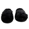 New Gifi Chaussons femme noir peluche brides croisée T36/37