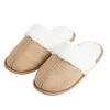 Outlet Gifi Chaussons mules femme marron fourrées T38/39