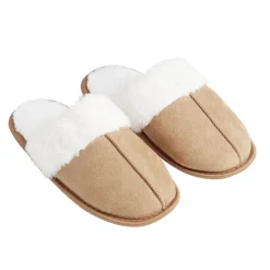 Outlet Gifi Chaussons mules femme marron fourrées T38/39