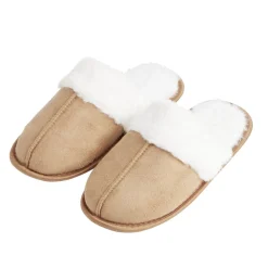 Discount Gifi Chaussons mules femme marron fourrées T38/39