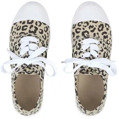 Discount Gifi Chaussure en toile coton imprimé léopard T36