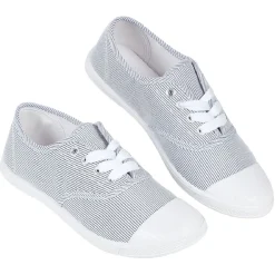 Discount Gifi Chaussures en toile de coton rayures bleu et blanc t 36
