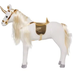Gifi Jeux D'Imagination Et D'Imitation<Cheval licorne pour poupée cavalière blanc doré