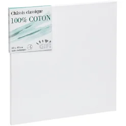 Gifi Châssis entoilé blanc 100% coton 40x40cm