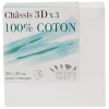 Gifi Châssis entoilé blanc 3D 100% coton 20x20cm x3