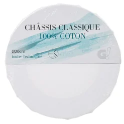 Gifi Châssis entoilé rond blanc 20 cm