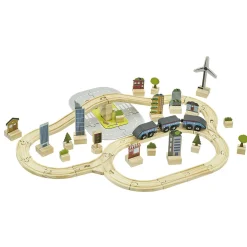 Gifi Jeux D'Imagination Et D'Imitation<Circuit train en bois 3 wagons magnétiques