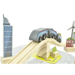 Gifi Jeux D'Imagination Et D'Imitation<Circuit train en bois 3 wagons magnétiques