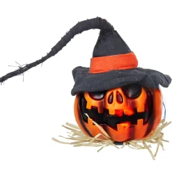 Citrouille animée orange et noire avec chapeau*Gifi Clearance
