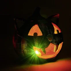 Citrouille tête de chat led couleur changeante décoration Halloween*Gifi Clearance