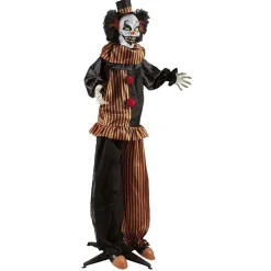 Clown animé Halloween lumineux et sonore H170 cm*Gifi