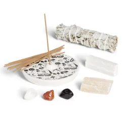 Gifi Coffret méditation kit encens/sauge/sélénite
