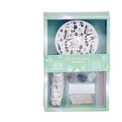 Gifi Coffret méditation kit encens/sauge/sélénite