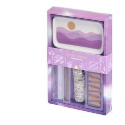 Gifi Coffret méditation kit encens/sauge/sélénite